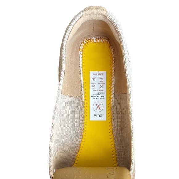 Vivaia Square-Toe V-Cut Flats (Margot 2.0) in Almond Sz 10.5 - Picture 7 of 8